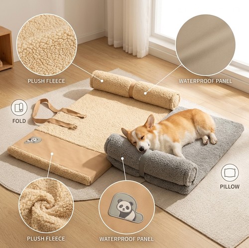 Calming dog bed large - bed, plush