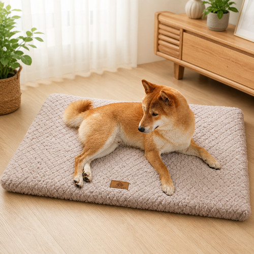 Foam dog bed - foam, faux