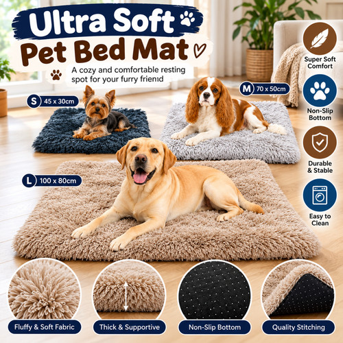 Dog bed soft pet cushion - dog, large